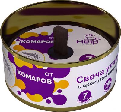 Свеча уличная от комаров с ароматом цитронеллы (в жестяной банке) – фото 8