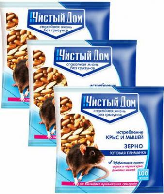 Приманка от крыс и мышей Форэт зерновая пакет 100 г – фото 1