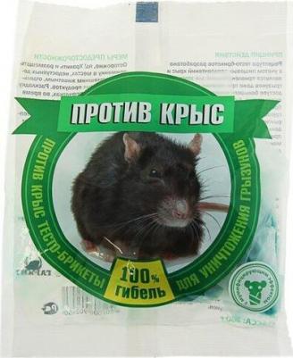 Средство для уничтожения грызунов "Против крыс", тесто-брикеты, 200 грамм – фото 7