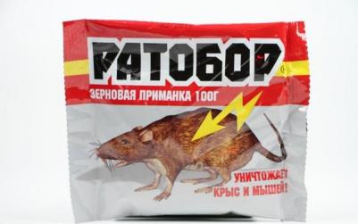 Приманка для уничтожения крыс и мышей "Ратобор", зерно, 100 грамм – фото 1