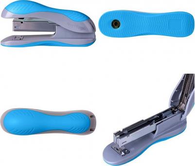 Степлер №24/6, 26/6 "Office Soft" до 25 листов, пластиковый корпус, синий