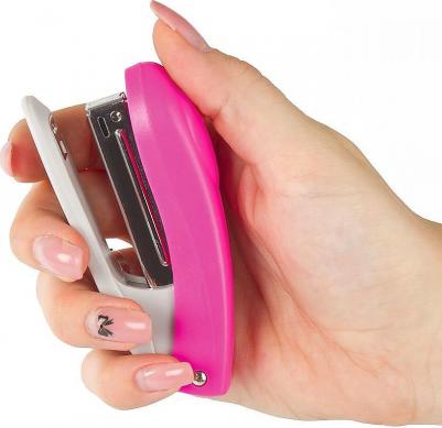 Степлер №10 "Original", до 12 листов, c антистеплером, розовый, 227767 – фото 5