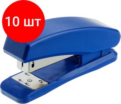 Степлер №24/6 до 20 листов, пластиковый корпус, синий – фото 2