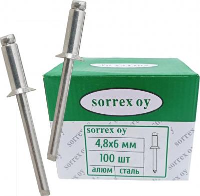 Размер: 4.8х6Материал стержня: оцинкованная стальМатериал тела: алюминий с содержанием магния 2,5%Толщина соединяемых материалов: 1-3,5ммДиаметр