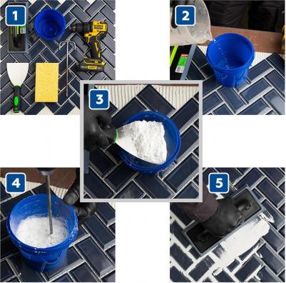 Затирка цементная эластичная Colorit Premium светло-серая пакет 2 кг – фото 3