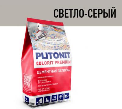 Затирка цементная эластичная Colorit Premium светло-серая пакет 2 кг