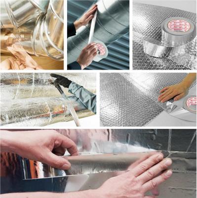 Клейкая АЛЮМИНИЕВАЯ лента 50 мм х 40 м, МОРОЗОСТОЙКАЯ, европодвес, 606769 – фото 2