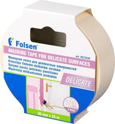 Лента малярная для деликатных поверхностей белая 30 мм 25 м – фото 3