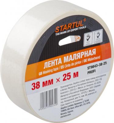 Лента малярная 38ммх25м PROFI (ST9043-38-25), белая