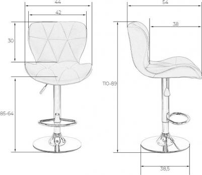 Стул барный DOBRIN BARNY, LM-5022, черный велюр (MJ9-101) (1513964439) – фото 1