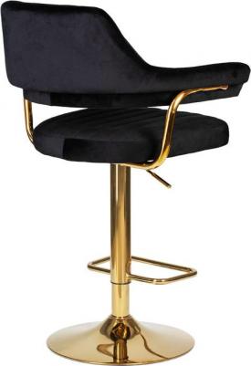 Стул барный DOBRIN CHARLY GOLD, LM-5019_Golden, черный велюр (MJ9-101) (1541214098) – фото 1