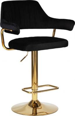 Стул барный DOBRIN CHARLY GOLD, LM-5019_Golden, черный велюр (MJ9-101) (1541214098)