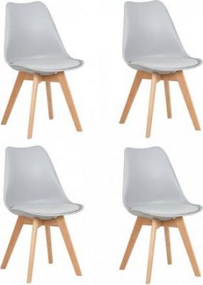 Стул обеденный DOBRIN JERRY SOFT, LMZL-PP635, ножки светлый бук, цвет сиденья белый (W-02) (1513957733) – фото 1