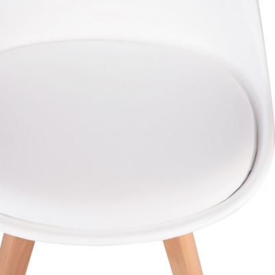 Стул обеденный DOBRIN JERRY SOFT, LMZL-PP635, ножки светлый бук, цвет сиденья белый (W-02) (1513957733) – фото 2