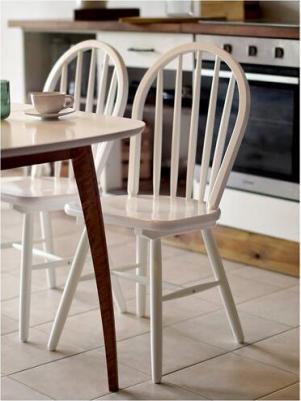 Стул из массива дерева "Венский", белая эмаль, Экомебель (1527112164)