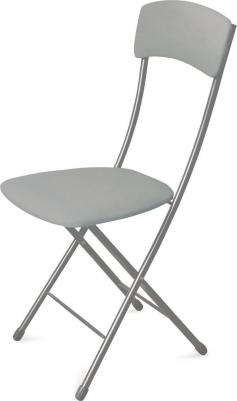 Стул Nika складной, ССН2/1, обивка искусственная кожа слоновая кость, каркас серый (1429123552) – фото 3