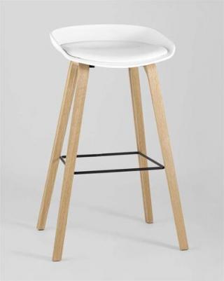 Барный стул Stool Group Libra с ПУ подушкой/деревянные ножки 8319B white (1524554731) – фото 2