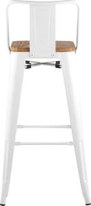 Барный стул Stool Group TOLIX со спинкой белый глянцевый+светлое дерево YD-H765E-W LG-02 (1524566189) – фото 2