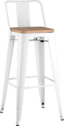 Барный стул Stool Group Tolix со спинкой черный глянцевый + темное дерево YD-H765E-W LG-01 (1524566188) – фото 7