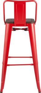 Барный стул Stool Group Tolix со спинкой красный глянцевый + темное дерево YD-H765E-W LG-03 (1524568018) – фото 4