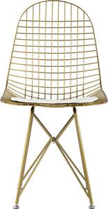 Стул обеденный Stool Group Eiffel золотой с белой подушкой (1375969626) – фото 3