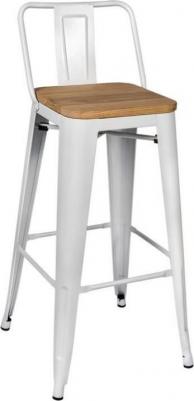 Стул полубарный TOLIX WOOD со спинкой белый глянцевый (1512835475) – фото 4