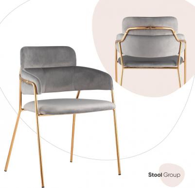 Стул Stool Group Полин FDC6085 FUT-79 светло-серый (1517910696)