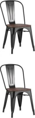Стул Stool Group Tolix серебристый матовый + темное дерево YD-H440B-W YG-15 (1434702689) – фото 7