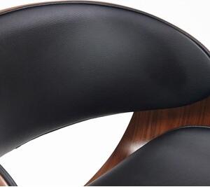 Барный стул TetChair Lando (mod. 4036) металл/дерево/экокожа черный/орех/хром (1436375151) – фото 2