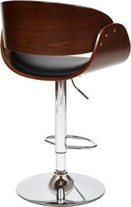 Барный стул TetChair Lando (mod. 4036) металл/дерево/экокожа черный/орех/хром (1436375151) – фото 8