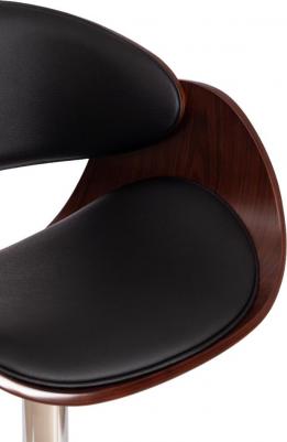 Барный стул TetChair Lando (mod. 4036) металл/дерево/экокожа черный/орех/хром (1436375151) – фото 9