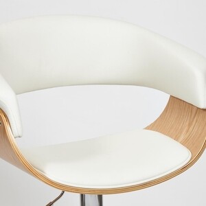 Барный стул TetChair Vimta (mod. 4021S) металл/дерево/экокожа белый/натуральный/хром (1431865877) – фото 3