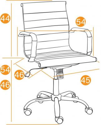 Кресло TC Urban-Low 90х54х46 см кож/зам металлик (1488453633) – фото 2