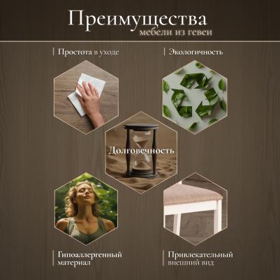 Стул TetChair Гольфи Джуниор Golfi Junior дерево гевея 45x51x94 ivory white ткань коричнево-золотая (1505-9) (1402104248) – фото 10