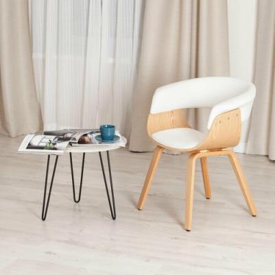 Tetchair Стул VIMTA (mod.8021) дерево / экокожа, 69х56х77 см, натуральный/белый арт 13659 (1530058752) – фото 15