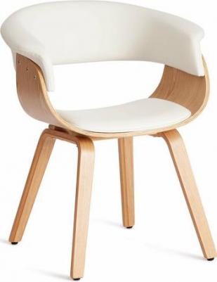 Tetchair Стул VIMTA (mod.8021) дерево / экокожа, 69х56х77 см, натуральный/белый арт 13659 (1530058752) – фото 20