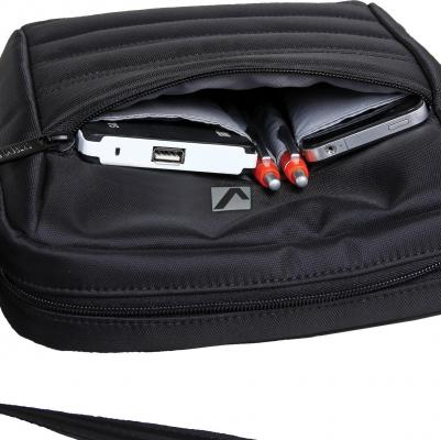 Сумка-мини на ремне "Patrol" для повседневной переноски личных вещей, 26,5х22х5,5 см, ткань, черная – фото 2