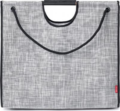 Сумка-шоппер large, 50х16х45 см, белая с черным – фото 4