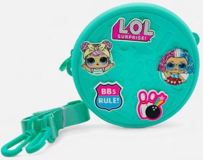 Сумка круглаячерез плечо со съемными элементами бирюзовая – фото 5