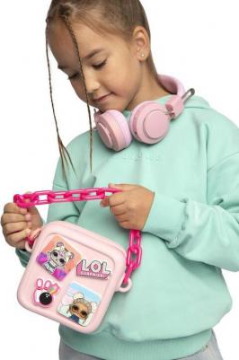 Сумка квадратная со съемными элементами розовая – фото 11