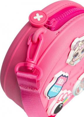 Сумка с джиббитсами круглая, розовая – фото 8