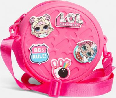 Сумка с джиббитсами круглая, розовая – фото 10