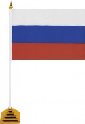 Флаг настольный Россия с гербом, 14х21 см – фото 1