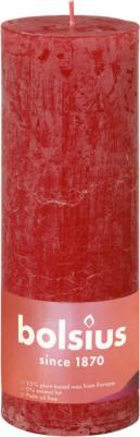 Свеча Rustic 19х6,8 см Shine красная