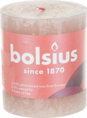 Свеча рустик Shine 80/68 туманно-розовая - время горения 35 часов