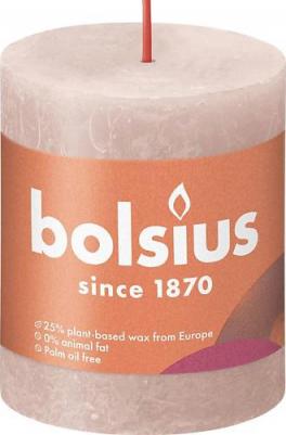 Свеча рустик Shine 80/68 туманно-розовая - время горения 35 часов – фото 1