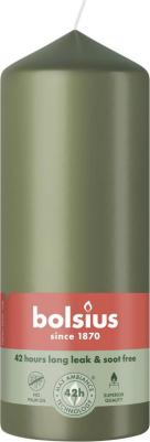 Свеча столбик свежий оливковый 15х5,8 см