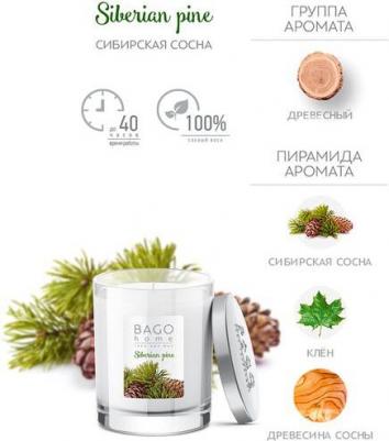 Свеча ароматическая в стекле Сибирская сосна 132 г