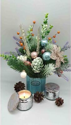 Свеча ароматическая Limited Новогодняя ночь, в маленькой стеклянной банке – фото 1