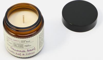 Свеча ароматическая в стеклянной банке Nature Базилик томатный лист и цитрус – фото 4